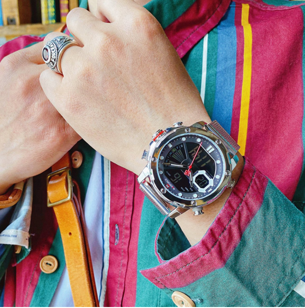 Naviforce Militaire Horloge – LED Sport, Quartz & Stoer Design