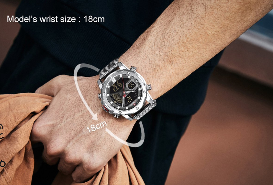 Naviforce Militaire Horloge – LED Sport, Quartz & Stoer Design