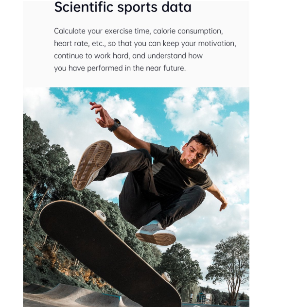 NFC Smartwatch – Hartslagmeter, 100+ Sport Modi