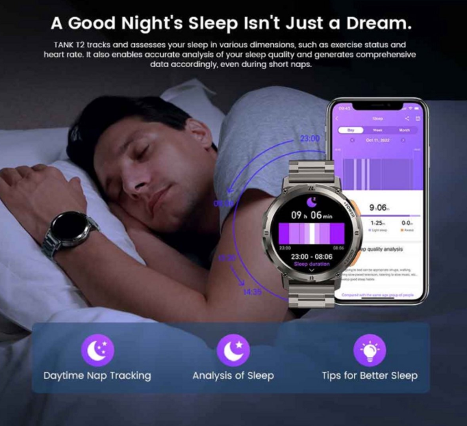 Tank T2 Ultra Smartwatch – AMOLED Scherm, AI Spraak