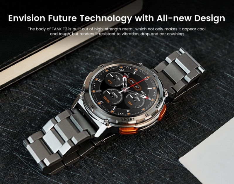Tank T2 Ultra Smartwatch – AMOLED Scherm, AI Spraak