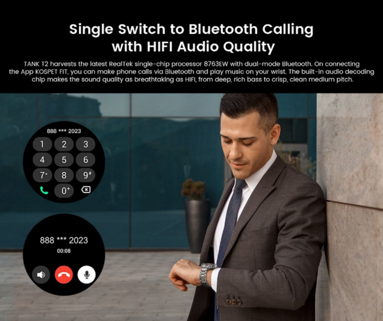 Tank T2 Ultra Smartwatch – AMOLED Scherm, AI Spraak