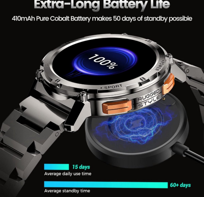 Tank T2 Ultra Smartwatch – AMOLED Scherm, AI Spraak