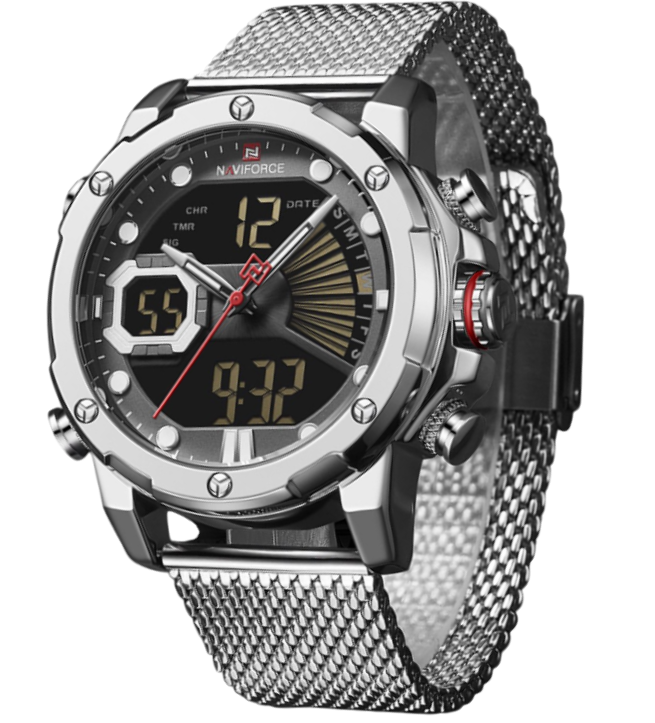 Naviforce Militaire Horloge – LED Sport, Quartz & Stoer Design
