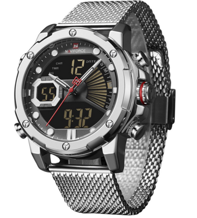 Naviforce Militaire Horloge – LED Sport, Quartz & Stoer Design