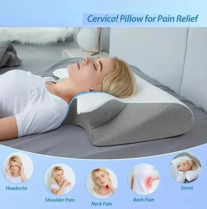 Memory Foam Cervical Pillow – Ergonomic Neck Support