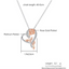 Coffret cadeau élégant en forme de cœur avec collier de roses de luxe