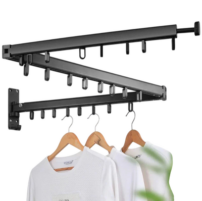 Foldable Space-Saving Wall-Mounted Clothes Drying Rack