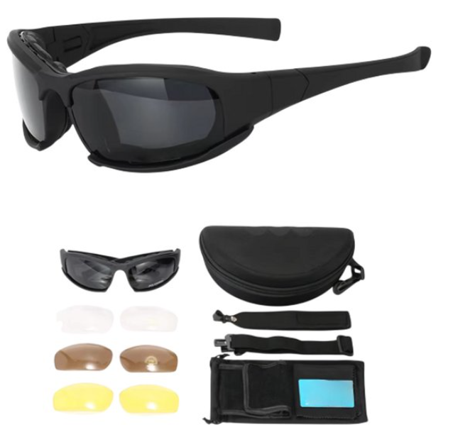 Lunettes de soleil tactiques avec verres interchangeables