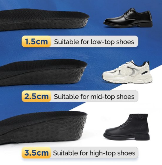 Invisible Height Increase Shoe Insoles – Gel Inserts