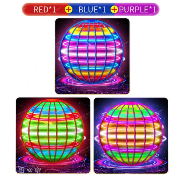 RGB LED Hover Ball – Magic Flying Orb Fidget Toy for Kids & Adults