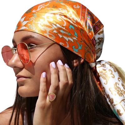 90x90 cm Women’s Silk Scarf – Fashion Square Bandana