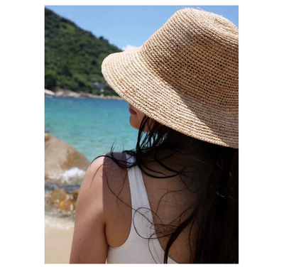 Women’s Raffia Sun Hat – Handmade Straw Beach