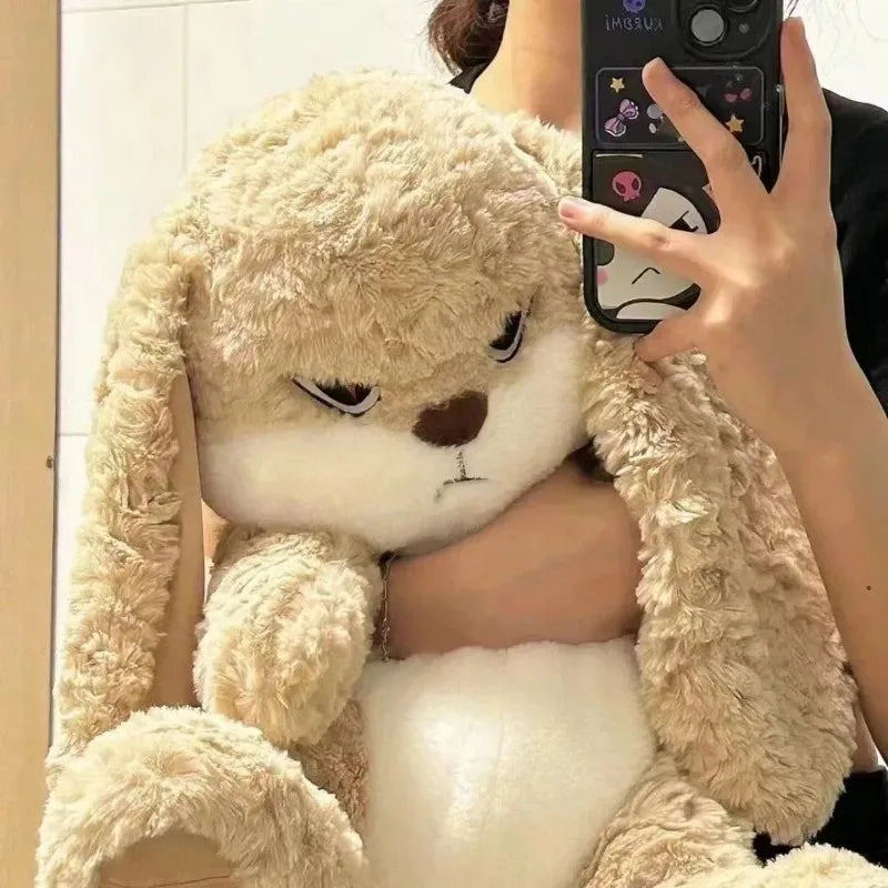 Large Angry Bunny Plush – Cute Stuffed Toy for Kids & Room Decor