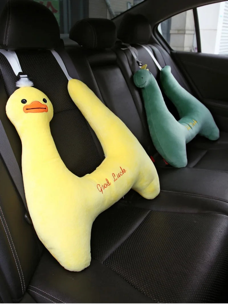 Oreiller appuie-tête pour voiture enfant – Motif dessin animé – Soutien pour la nuque et les épaules