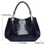 Large Capacity Tote Bag – Crocodile Print Shoulder Bag