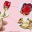 Mini fleur en cristal Rose en verre – Cadeau décoratif élégant