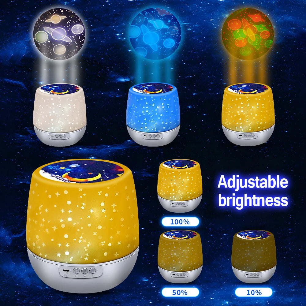 Galaxy Night Light Projector – Star & Ocean Wave Effects