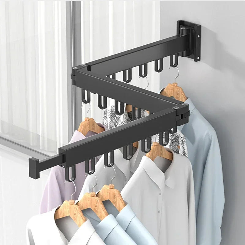 Étendoir à linge mural pliable et peu encombrant