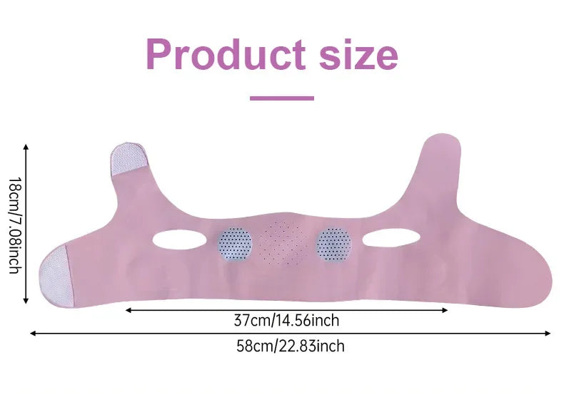 Bandeau de lifting réutilisable en V – Sangle de raffermissement du menton et des joues
