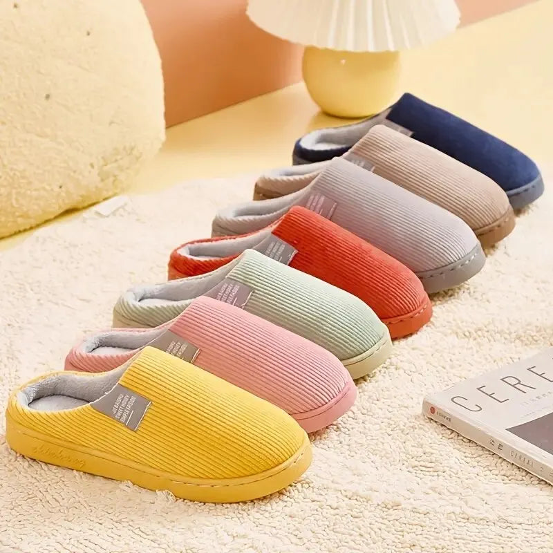 Winter Slippers Thick Plush Indoor Anti-Slip Warm Soft Sole