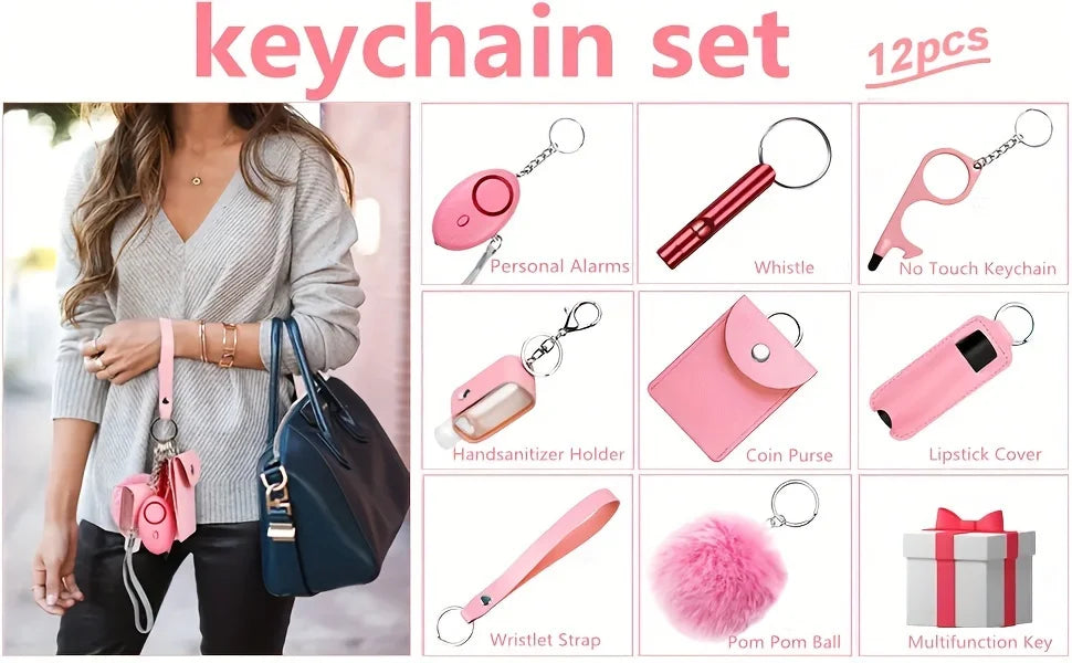 12-Piece Women’s Safety Keychain Set