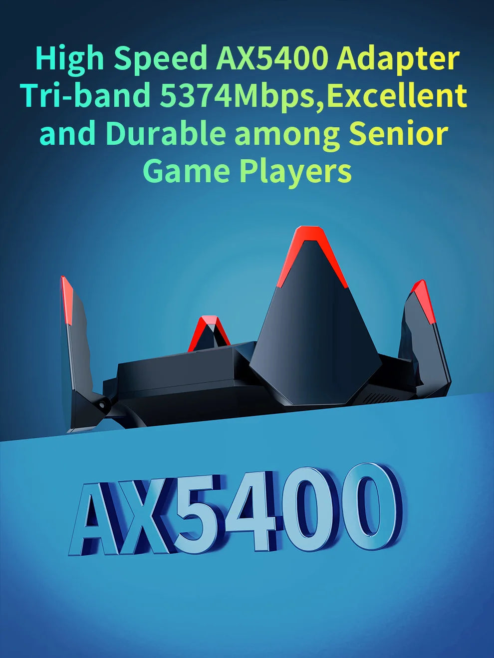 AX5400 WiFi 6 USB Adapter – 5374Mbps Wireless Receiver