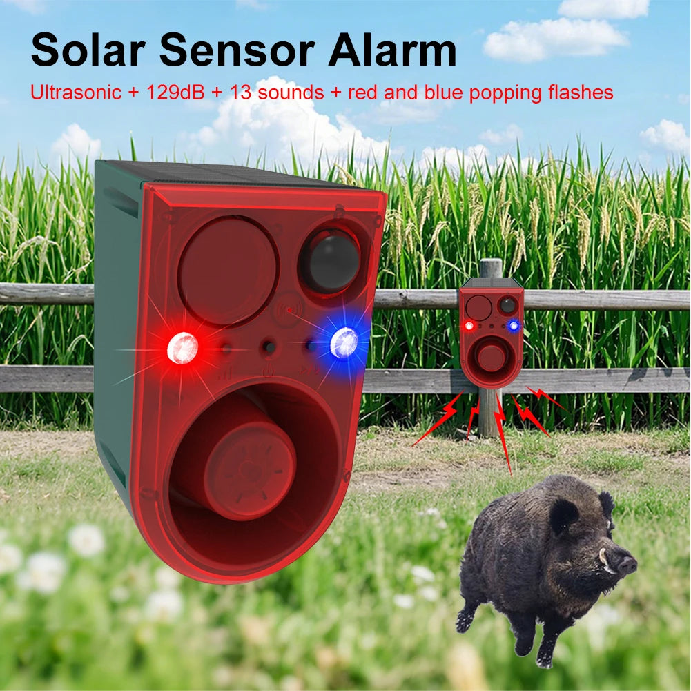 Solar Outdoor Motion Sensor Alarm – Waterproof Security