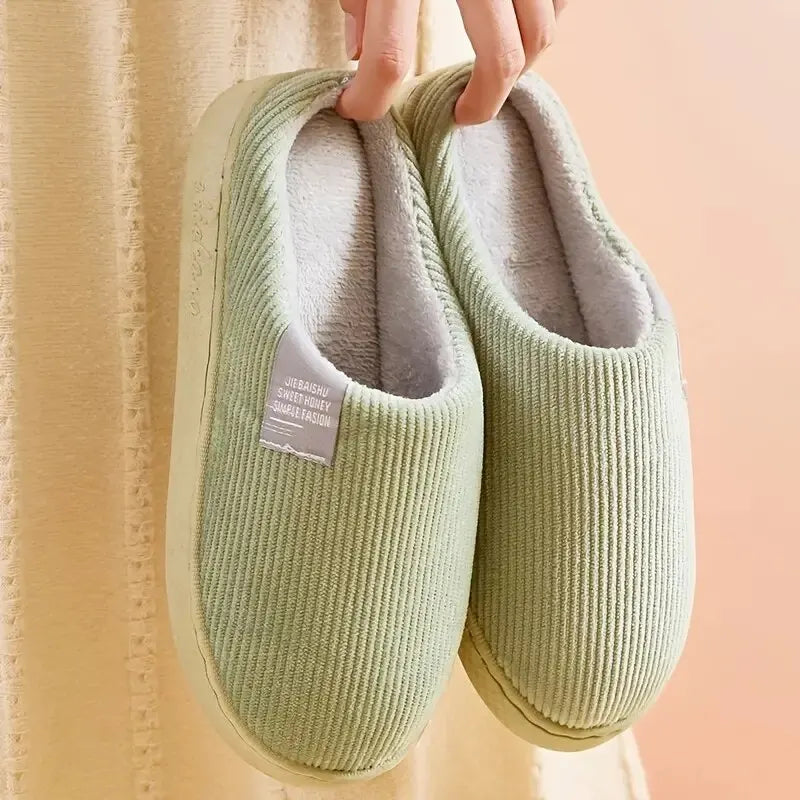Winter Slippers Thick Plush Indoor Anti-Slip Warm Soft Sole