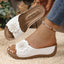 Retro Floral Wedge Slippers for Women – Summer Sandals