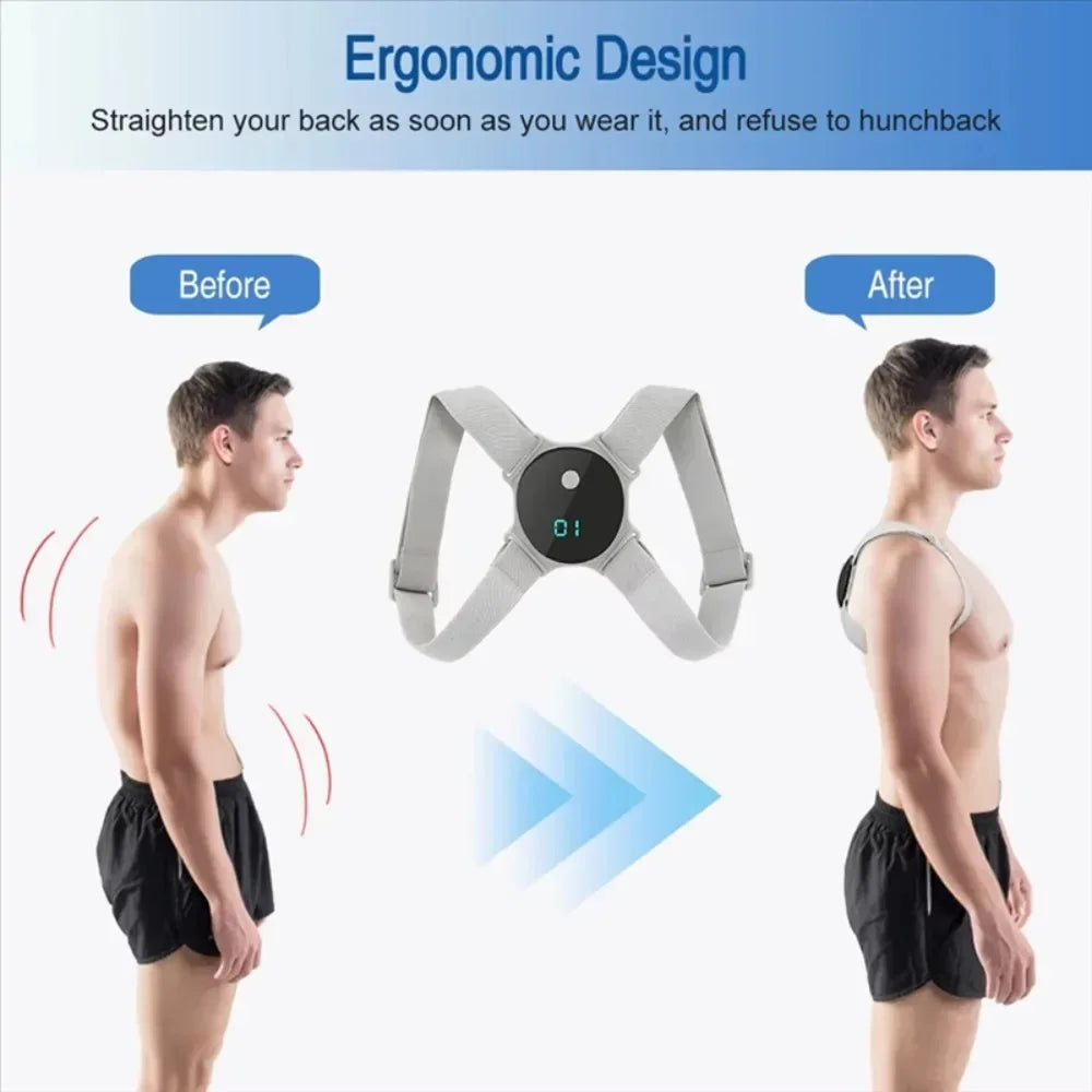 Correcteur de Posture Intelligent avec Rappel par Vibration – Redresse-dos Invisible et Ajustable