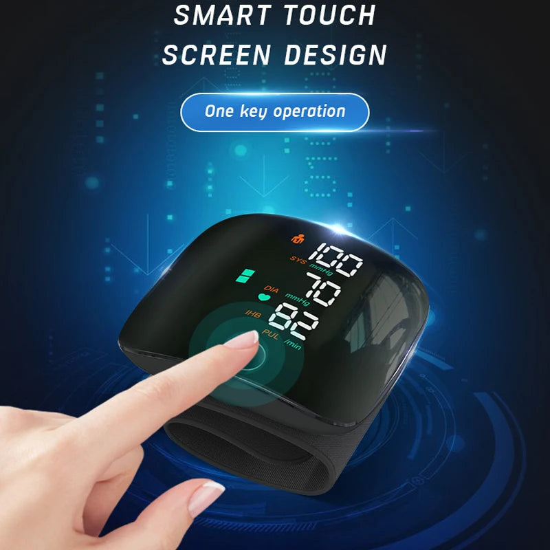 Rechargeable Wrist BP Monitor Digital Heart Rate Pulse