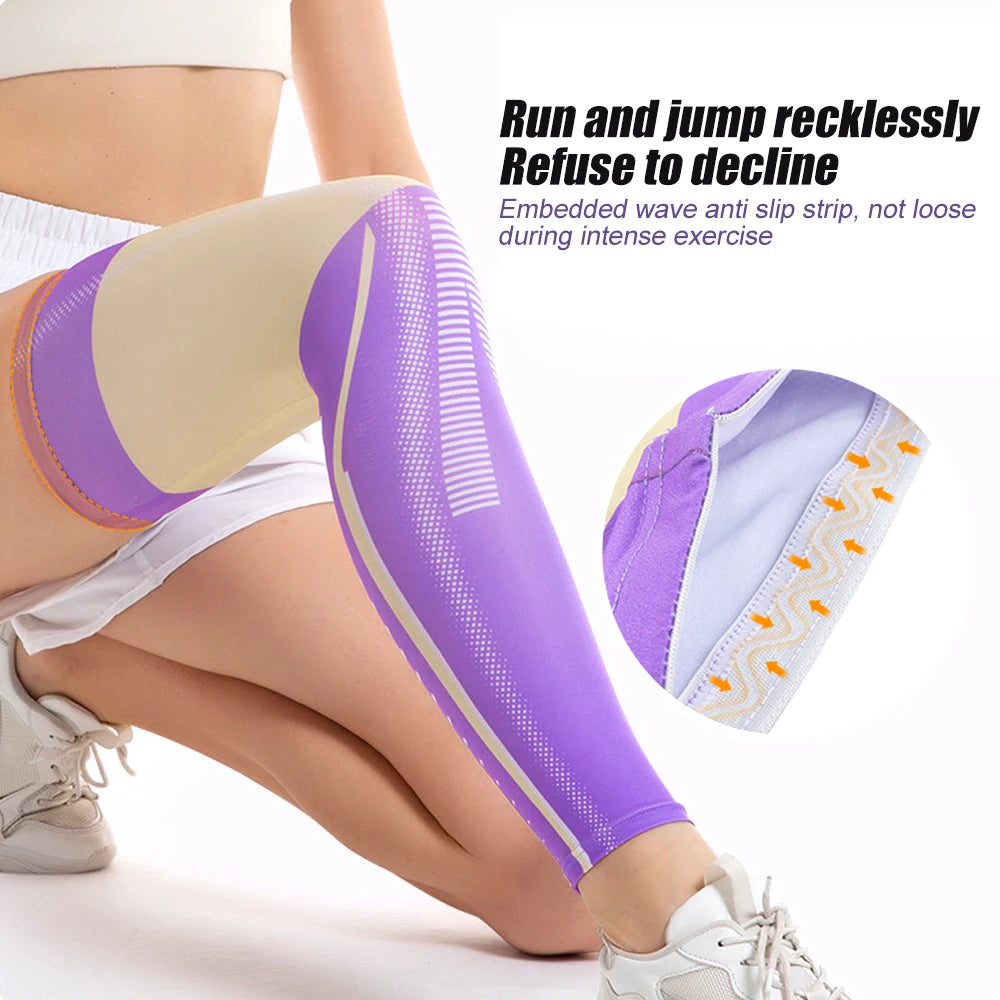 Full-Length Compression Leg Sleeve – Sports Support Sock