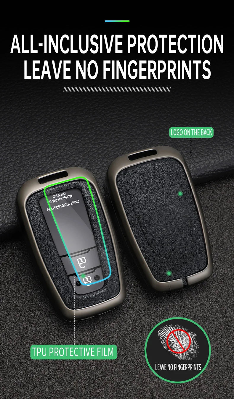Toyota Key Cover – Luxury Zinc Alloy & Leather Case