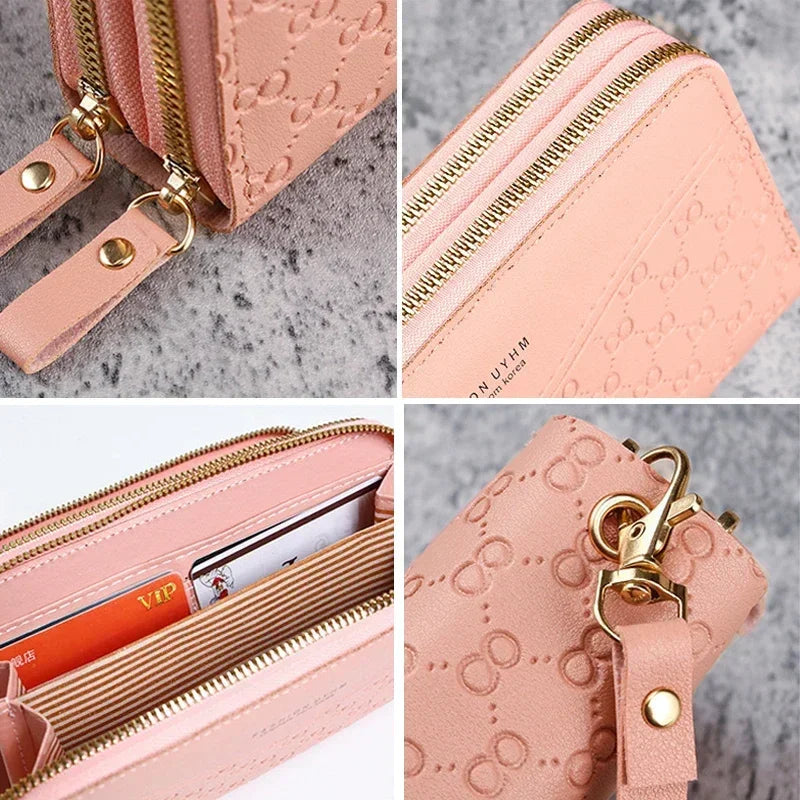Luxury Wallet – Long Zipper Purse for Money, Cards & Coins