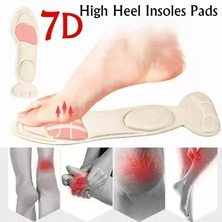 7D Memory Foam Insoles 2-in-1 High-Heel Comfort