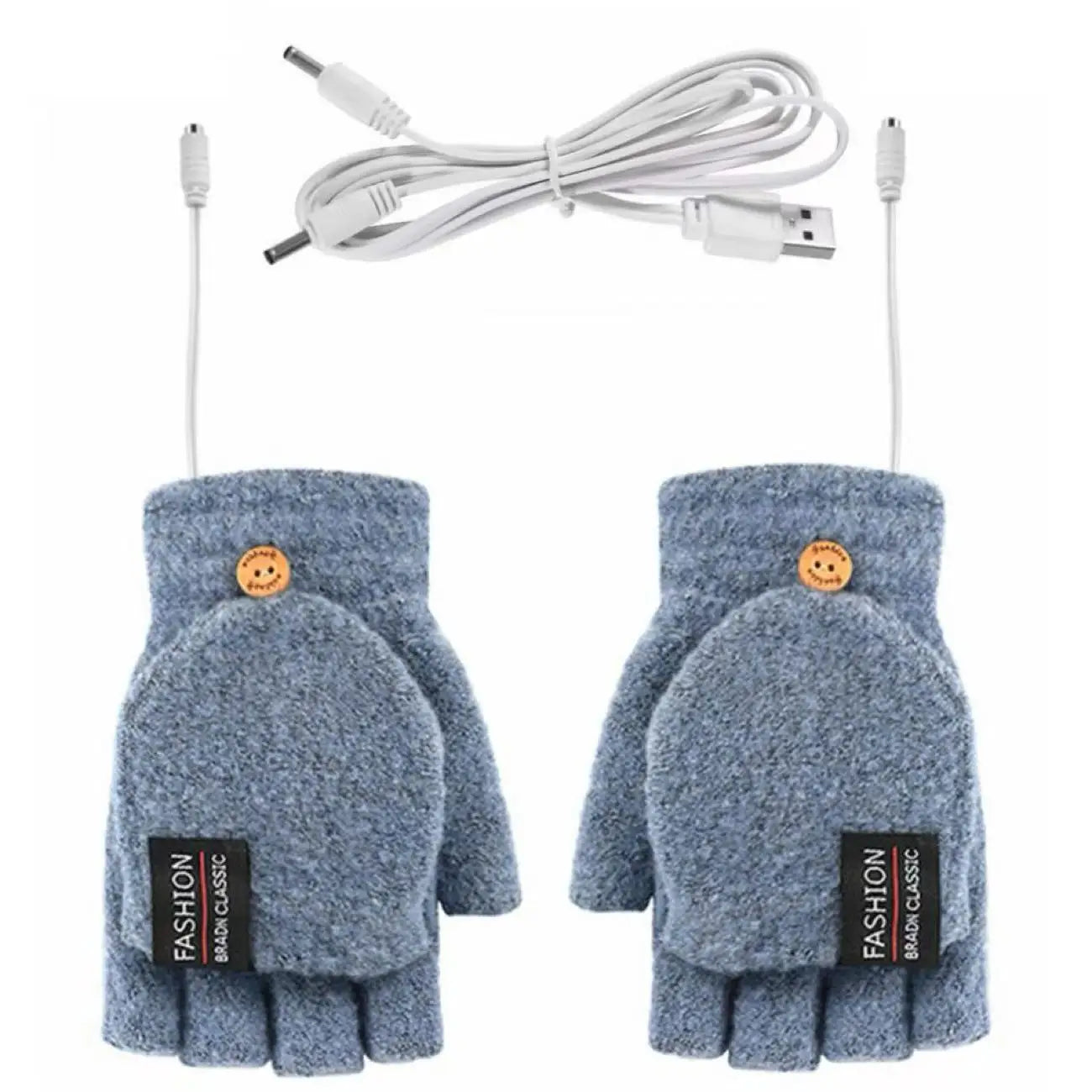 Heated USB Gloves – Winter Half-Finger Hand Warmers