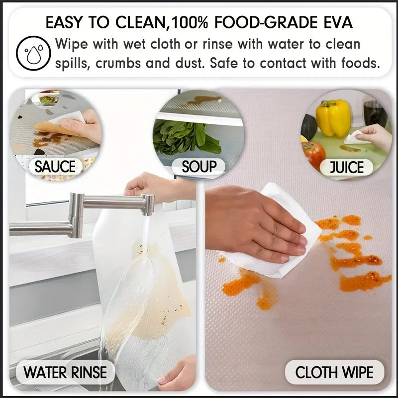 4PCS EVA Refrigerator Liner Mats – Waterproof Anti-Oil