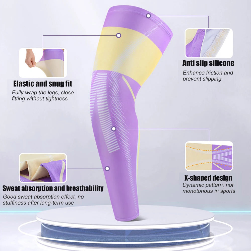 Full-Length Compression Leg Sleeve – Sports Support Sock