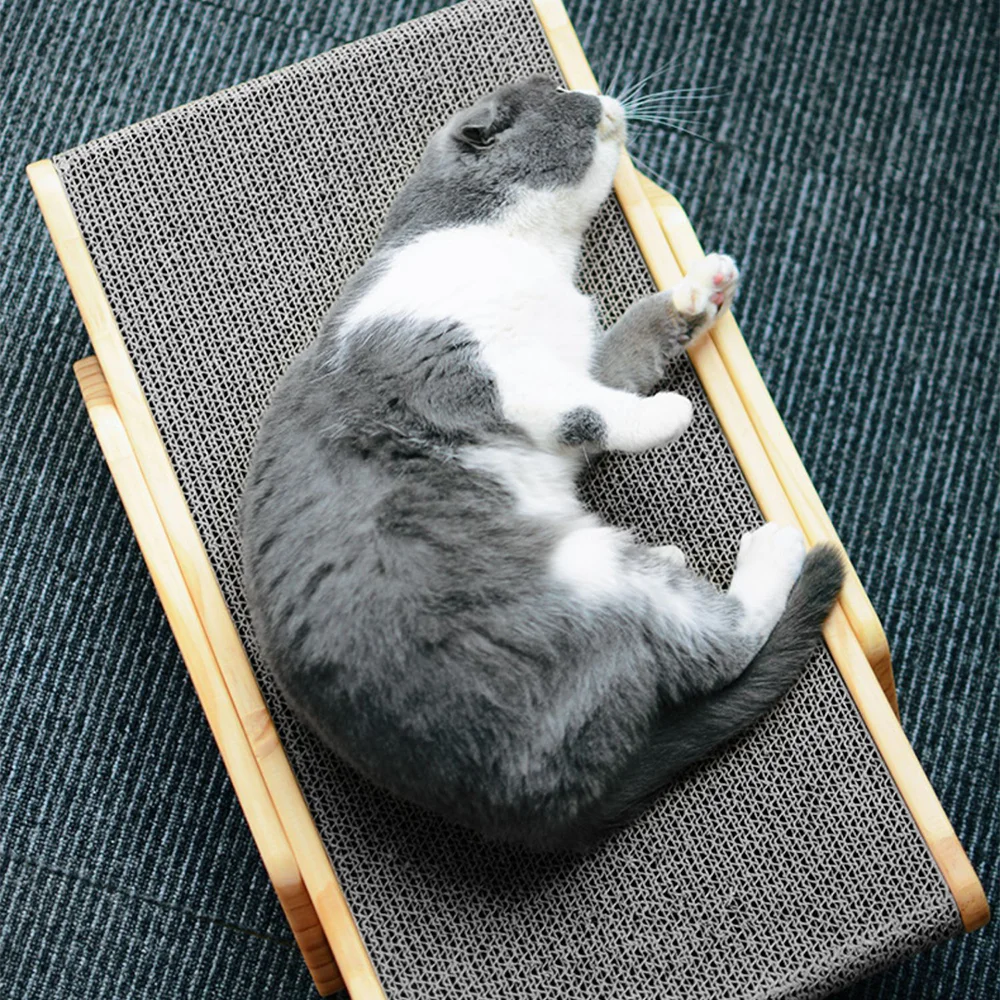 Cat Scratching & Sleeping Board – 2-in-1 Cardboard Cat Bed