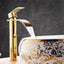 Gold Waterfall Faucet – Modern Bathroom & Kitchen Mixer