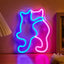 LED-neonbord met kattenprint – USB 3D-nachtlampje