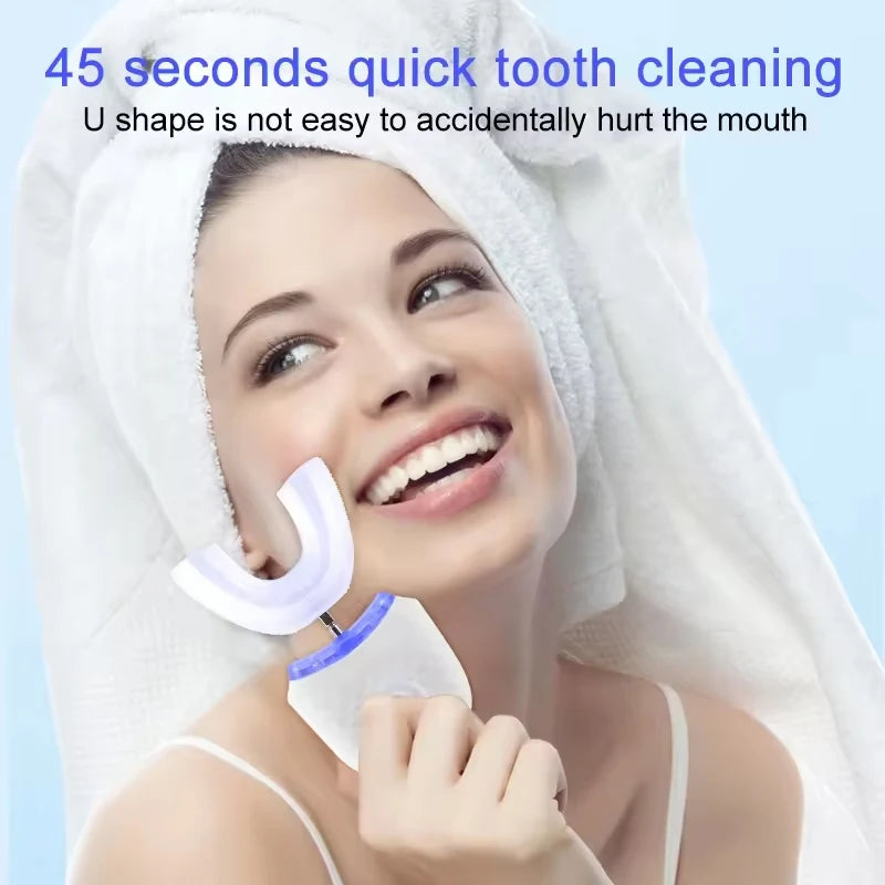 U-Shaped Electric Toothbrush with 360° Automatic Cleaning