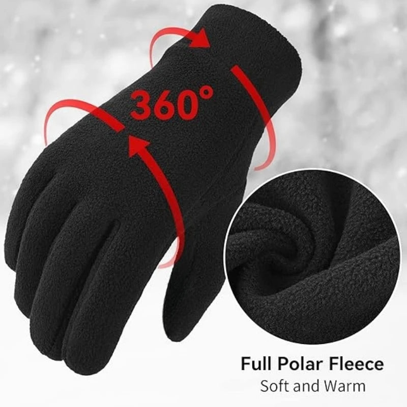 Unisex Winter Thermal Gloves with Touchscreen Warm Fleece