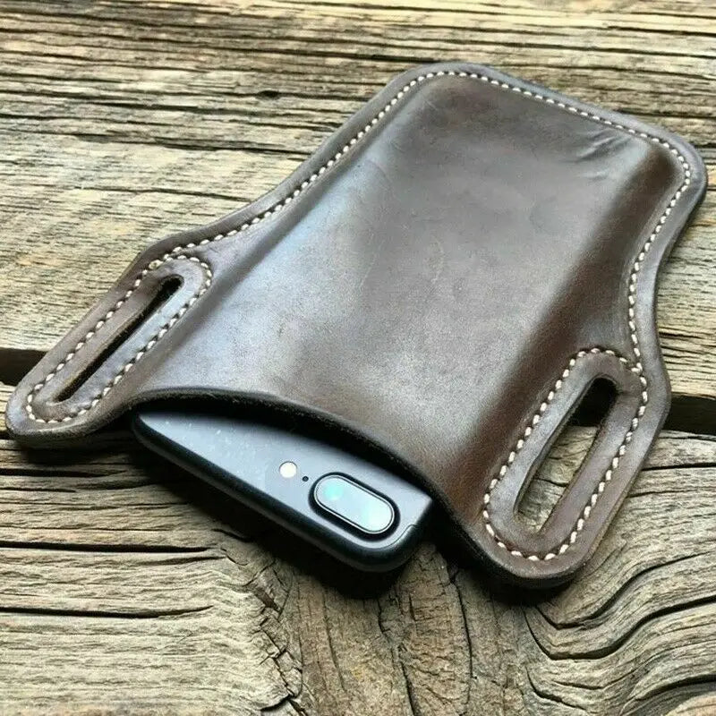 Phone Case Holster – Leather Waist Bag & Cellphone Pouch