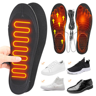 Electric Heated Insoles USB Rechargeable Foot Warmers