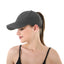 Summer Solid Color Baseball Cap – Women Ponytail Sports Cap