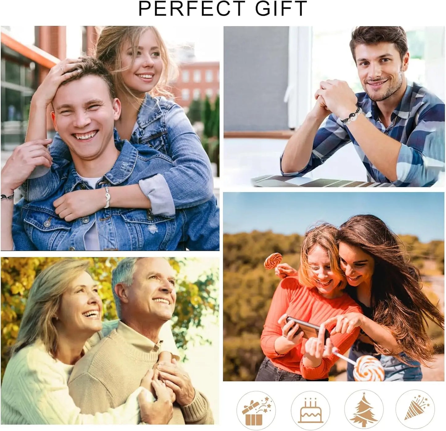 Set vriendschapsarmbandjes voor stellen – Zwart &amp; Wit