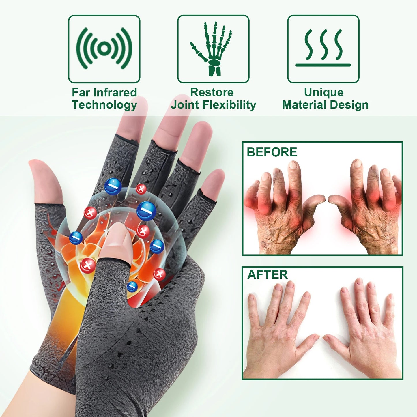 Gants de compression pour soulager les douleurs arthritiques
