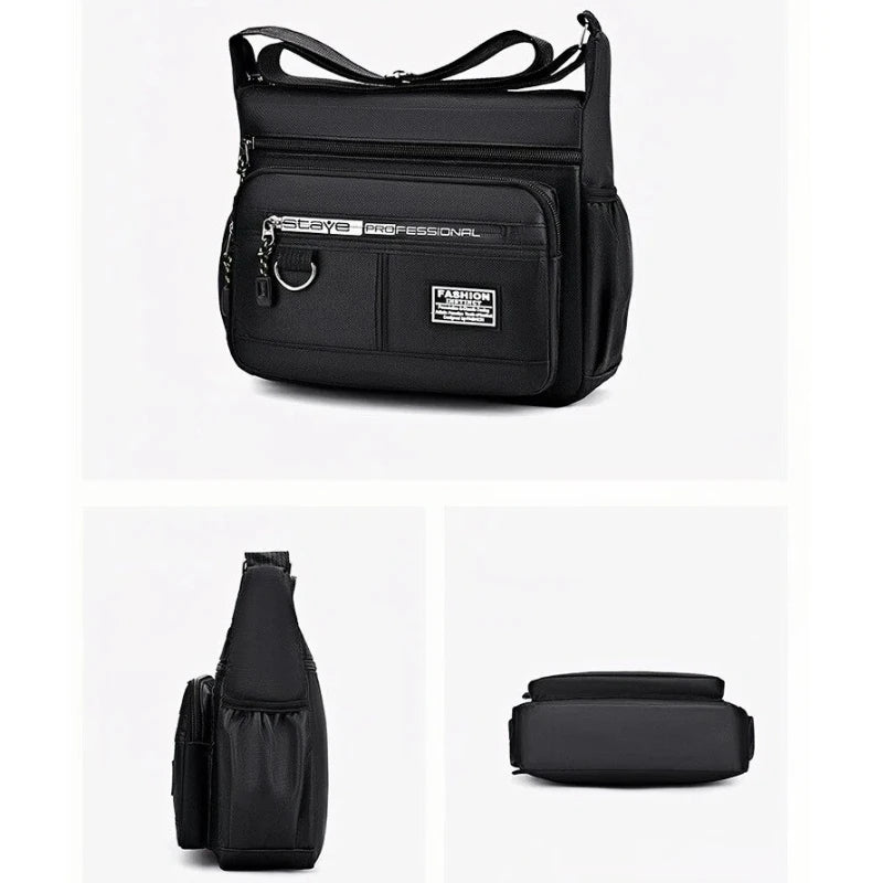 Men’s Waterproof Shoulder Bag – Compact Crossbody Messenger